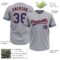 Custom Gray Royal-Orange Two-Button Unisex Softball Jersey