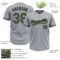 Custom Gray Olive-Black Two-Button Unisex Softball Jersey