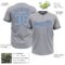 Custom Gray Light Blue-Steel Gray Two-Button Unisex Softball Jersey