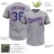Custom Gray Royal-Red Two-Button Unisex Softball Jersey