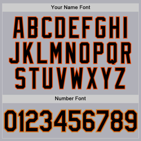 Custom Gray Black Orange-Old Gold Two-Button Unisex Softball Jersey