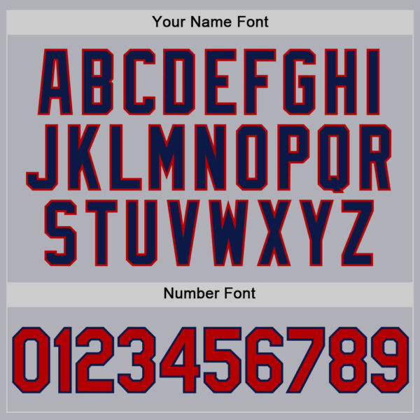 Custom Gray Red-Navy Two-Button Unisex Softball Jersey