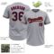 Custom Gray Navy Red-Old Gold Two-Button Unisex Softball Jersey
