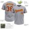 Custom Gray Crimson-Gold Two-Button Unisex Softball Jersey