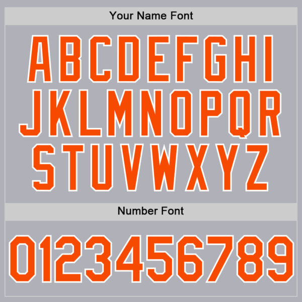 Custom Gray Orange-White Two-Button Unisex Softball Jersey