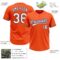 Custom Orange White-Navy Two-Button Unisex Softball Jersey
