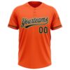 Custom Orange Black Cream-Old Gold Two-Button Unisex Softball Jersey