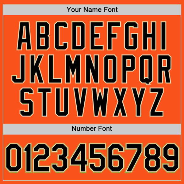 Custom Orange Black Cream-Old Gold Two-Button Unisex Softball Jersey