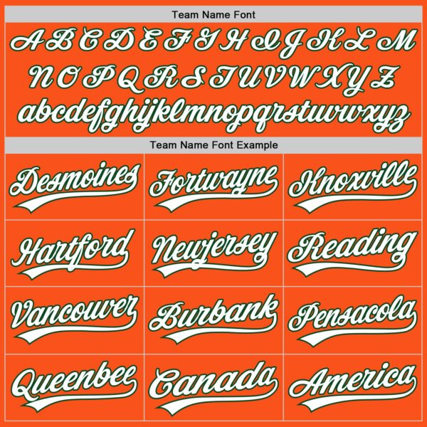 Custom Orange White-Green Two-Button Unisex Softball Jersey