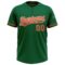 Custom Kelly Green Orange-White Two-Button Unisex Softball Jersey