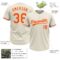Custom Cream Orange Two-Button Unisex Softball Jersey