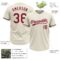 Custom Cream Crimson Two-Button Unisex Softball Jersey