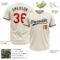 Custom Cream Red-Black Two-Button Unisex Softball Jersey
