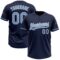 Custom Navy Light Blue-White Two-Button Unisex Softball Jersey