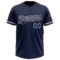 Custom Navy Light Blue-White Two-Button Unisex Softball Jersey