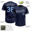 Custom Navy Light Blue-White Two-Button Unisex Softball Jersey