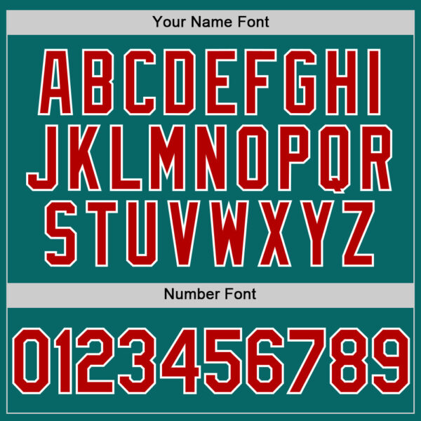 Custom Teal Red-White Two-Button Unisex Softball Jersey