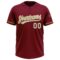 Custom Crimson White-Old Gold Two-Button Unisex Softball Jersey