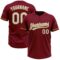 Custom Crimson White-Old Gold Two-Button Unisex Softball Jersey