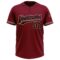Custom Crimson Black-City Cream Two-Button Unisex Softball Jersey