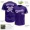 Custom Purple White Two-Button Unisex Softball Jersey