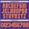 Custom Purple Orange-White Two-Button Unisex Softball Jersey