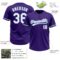 Custom Purple White-Light Blue Two-Button Unisex Softball Jersey