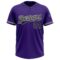 Custom Purple Black-White Two-Button Unisex Softball Jersey