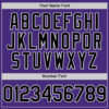 Custom Purple Black-White Two-Button Unisex Softball Jersey