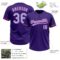 Custom Purple Light Blue-Pink Two-Button Unisex Softball Jersey