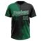 Custom Kelly Green Black-White 3D Pattern Abstract Brush Stroke Two-Button Unisex Softball Jersey