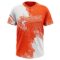 Custom White Orange 3D Pattern Abstract Brush Stroke Two-Button Unisex Softball Jersey