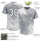 Custom White Gray-Black 3D Pattern Abstract Brush Stroke Two-Button Unisex Softball Jersey