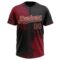 Custom Crimson Black-Cream 3D Pattern Abstract Brush Stroke Two-Button Unisex Softball Jersey