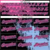 Custom Black Pink-Light Blue 3D Pattern Abstract Brush Stroke Two-Button Unisex Softball Jersey