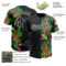 Custom Black White 3D Pattern Hawaii Tropical Tiger Two-Button Unisex Softball Jersey