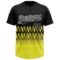 Custom Black Light Yellow-White 3D Pattern Lines Two-Button Unisex Softball Jersey