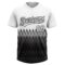 Custom White Black 3D Pattern Lines Two-Button Unisex Softball Jersey