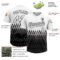 Custom White Black 3D Pattern Lines Two-Button Unisex Softball Jersey