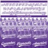 Custom White Purple 3D Pattern Lines Two-Button Unisex Softball Jersey