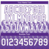 Custom White Purple 3D Pattern Lines Two-Button Unisex Softball Jersey