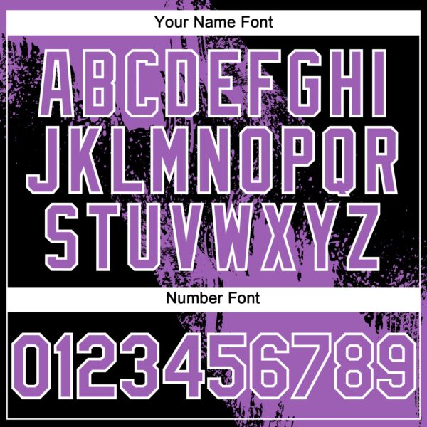 Custom Medium Purple Black-White 3D Pattern Abstract Brush Stroke Two-Button Unisex Softball Jersey