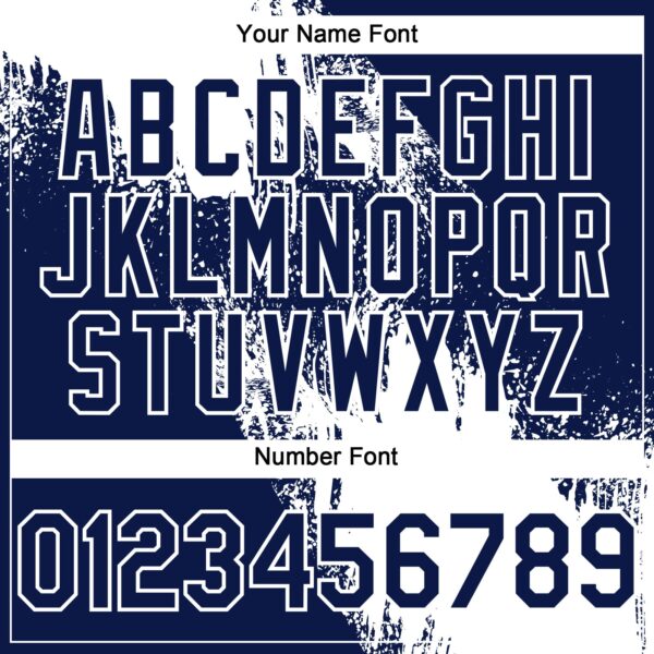 Custom White Navy 3D Pattern Abstract Brush Stroke Two-Button Unisex Softball Jersey