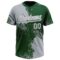 Custom Gray Green-White 3D Pattern Abstract Brush Stroke Two-Button Unisex Softball Jersey