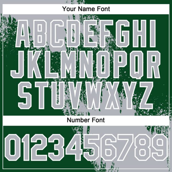 Custom Gray Green-White 3D Pattern Abstract Brush Stroke Two-Button Unisex Softball Jersey