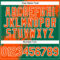 Custom Orange Kelly Green-White 3D Pattern Abstract Brush Stroke Two-Button Unisex Softball Jersey