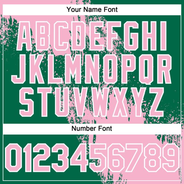 Custom Light Pink Kelly Green-White 3D Pattern Abstract Brush Stroke Two-Button Unisex Softball Jersey