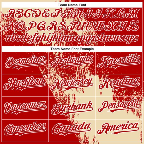 Custom Cream Red-White 3D Pattern Abstract Brush Stroke Two-Button Unisex Softball Jersey