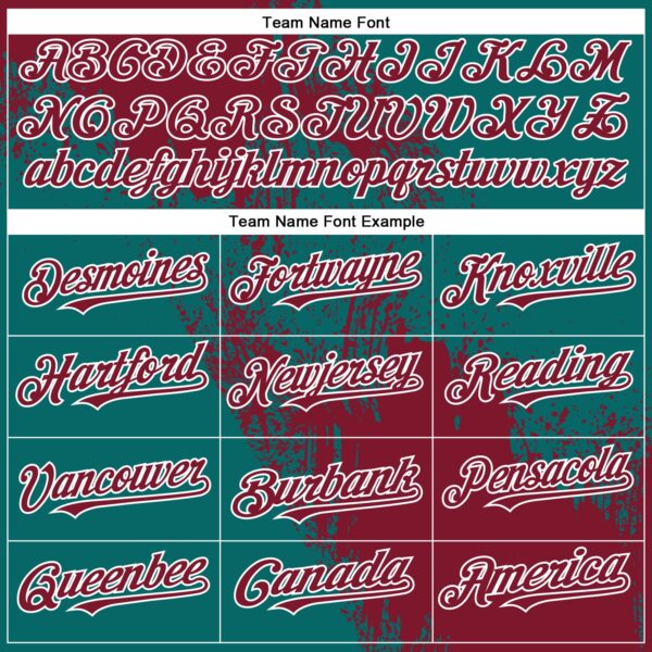Custom Crimson Teal-White 3D Pattern Abstract Brush Stroke Two-Button Unisex Softball Jersey