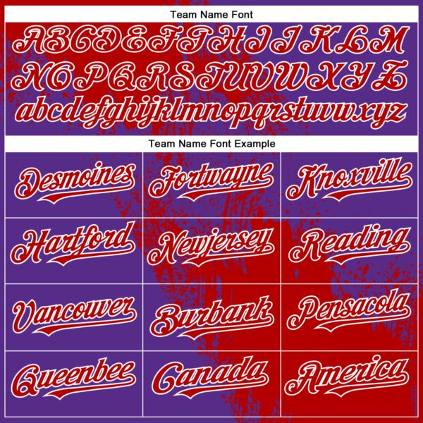Custom Red Purple-White 3D Pattern Abstract Brush Stroke Two-Button Unisex Softball Jersey